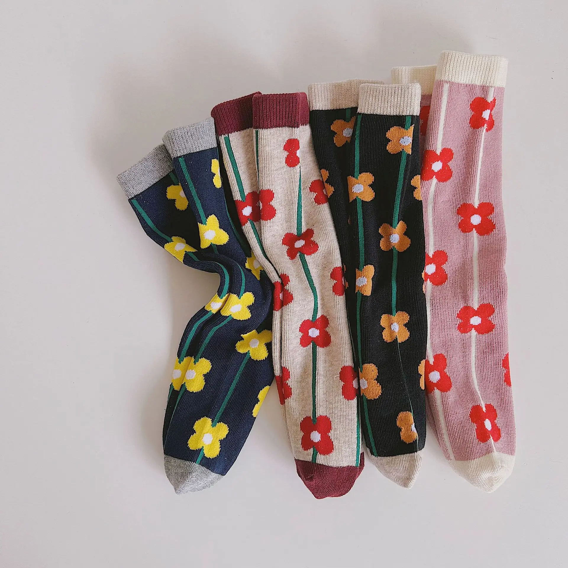 

Child Cotton Knee High Socks With Print Autumn Toddler Baby Girl Boy Kids Cute Funny Kawaii Tube Long Socks Drawings 2022 Korean