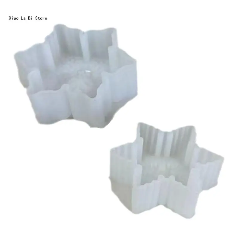 

Форма для снежинок из эпоксидной смолы, антипригарная ароматическая свеча, силиконовая форма, сделай сам, рождественские для