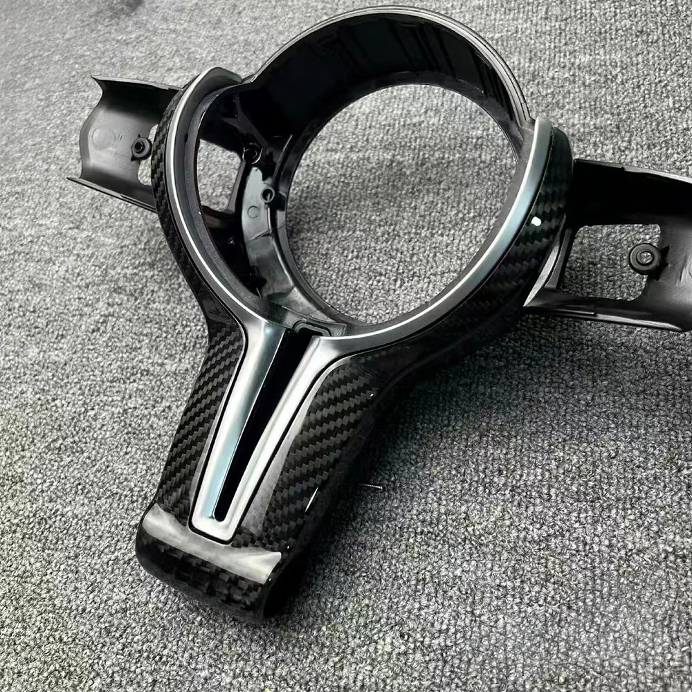 BMW M2 M3 M4 M5 M6 X5M X6M F87 F80 F82 F83 F06 F10 F12 F13 M 스포츠용 카본 파이버 자동차 스티어링 휠 커버 트림