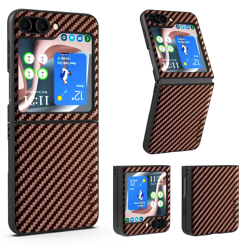 Carbon Fibre Shockproof Slim Non-Slip Full Body Protective Phone Case