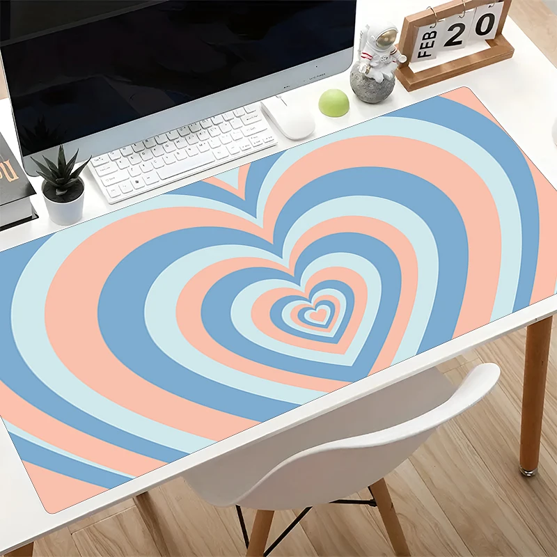 

Pink Pattern Desktop Mouse Pad 900x400 Kawaii Table Soft Carpet HD Printing Anti Slip Office Mousepad Laptop Game Pad for Girl