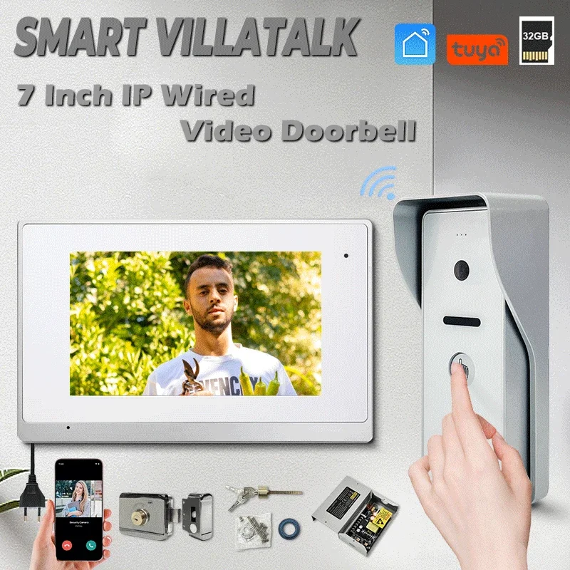 

High Quality unlock door camera with monitor ring video doorbell home intercom phone