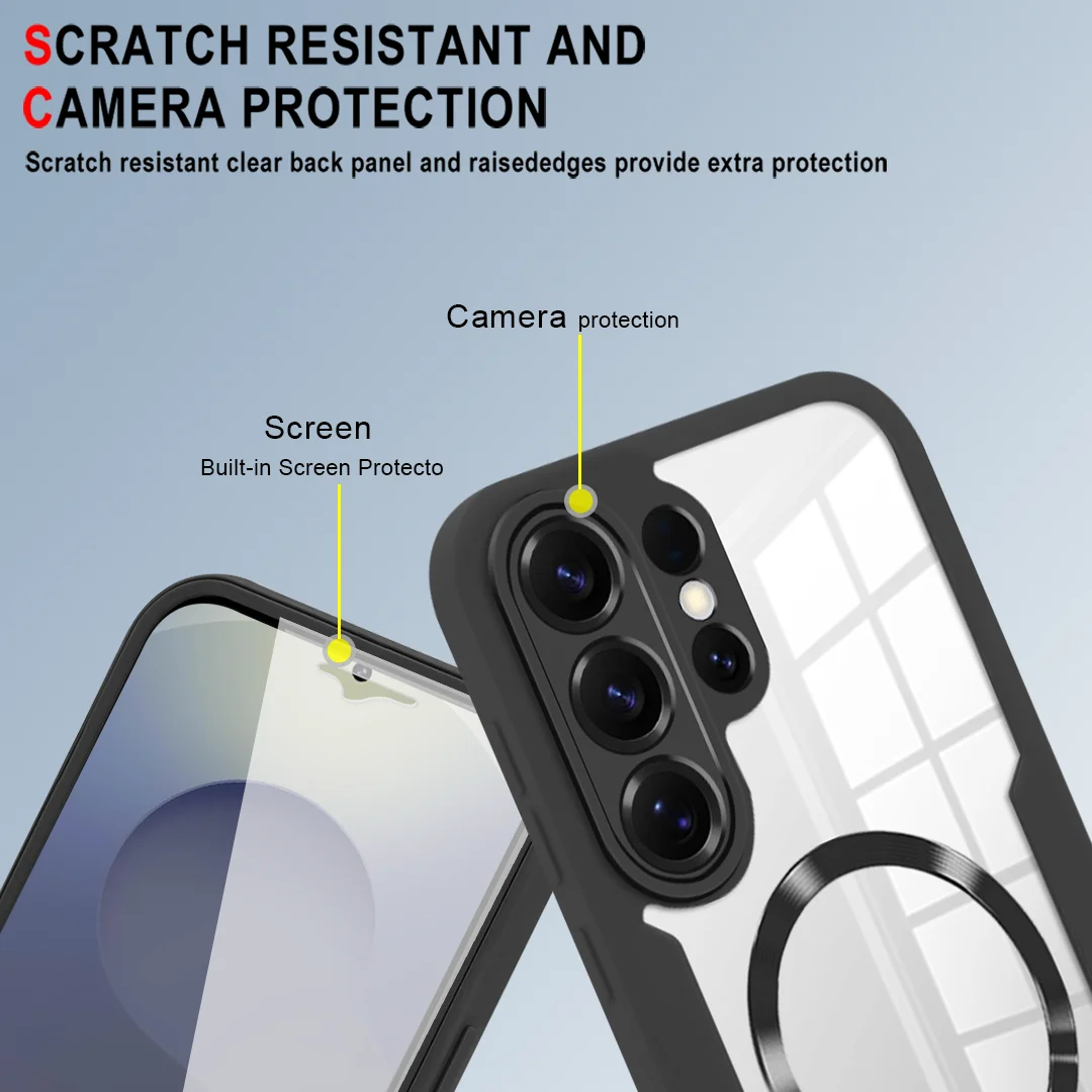 360° Full Body Shockproof Clear Case with Soft Bumper