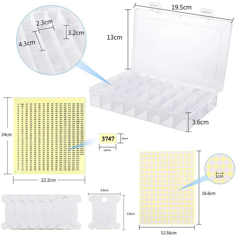 Description Picture 5 of itemPlastic Thread Bobbins Thread Card for Cross Stitch Embroidery Floss Craft Storage Sewing Accessories