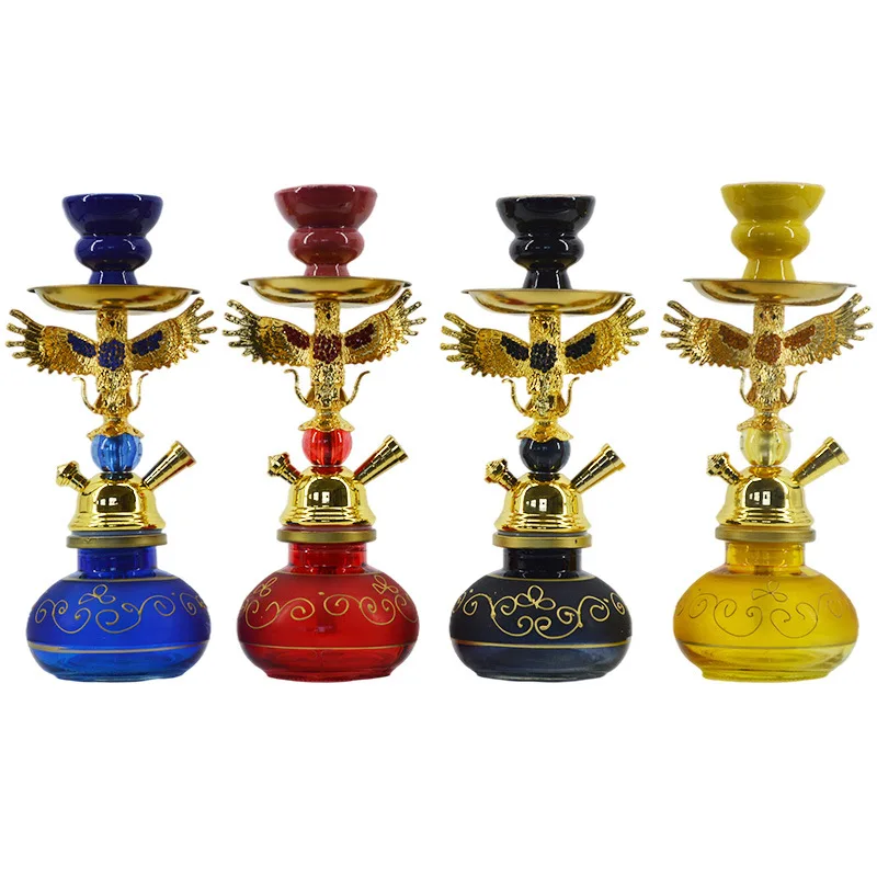 Arab Glass Eagle Shisha Hookah Set With Hookah Hose Ceramic Bowl Cachimba Nargile Sheesha Narguile Chicha Water Pipe