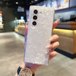 Luxurious Aurora Shell Pattern Ultra Slim Acrylic Shockproof Phone Case for Samsung Z Fold 5 (XC)