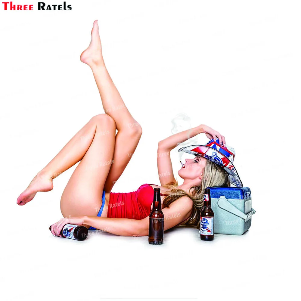 

Three Ratels L362 Redneck Break Time Car External Decor Cute Sexy Personalized Girl Stickers And Decals