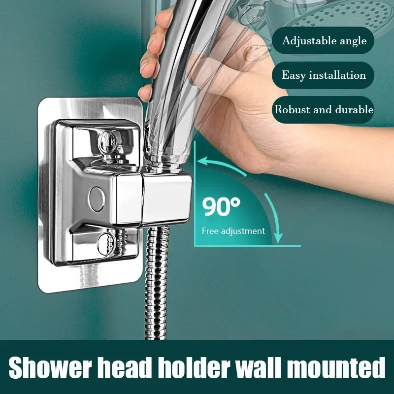 Uonlytech 3pcs Shower Rack Adjustable Wand Holder Hand Shower Hand held  Shower Holder Cup Head Rotating Stand Hose Fittings Hanger Stand Hose Mount  to