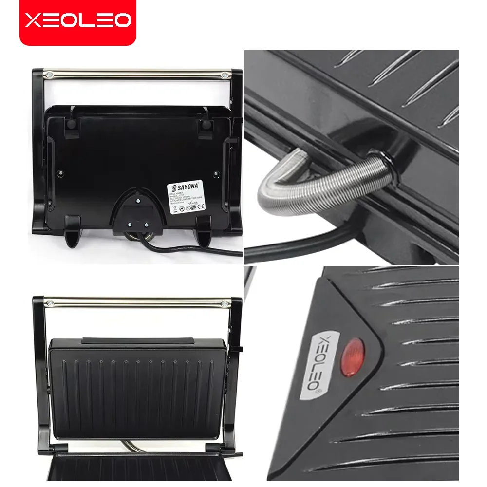XEOLEO Electric Steak Machine 750W Panini Sandwich Maker Multifunctional Breakfast Maker Mini Barbecue Sausage Steak Gril Machin