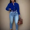 Spring and Autumn European and N Women's Pure Color Jacket Single-breasted Baseball Jacket Jacket 3