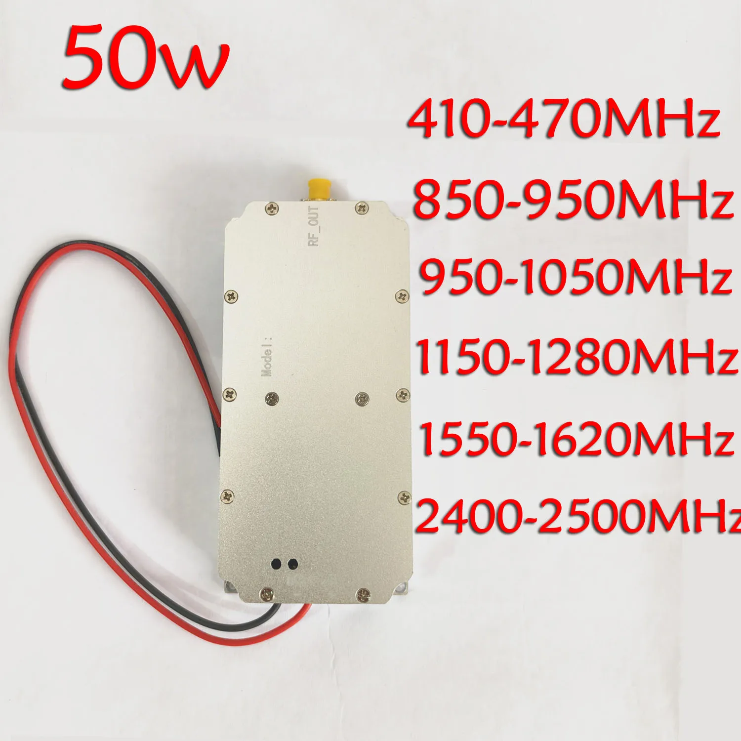 

Custom RF 50W410-470MHz850-950MHz950-1050MHz1150-1280MHz1550-1620MHz2400-2500MHz for RF power amplifier WIFI drone module