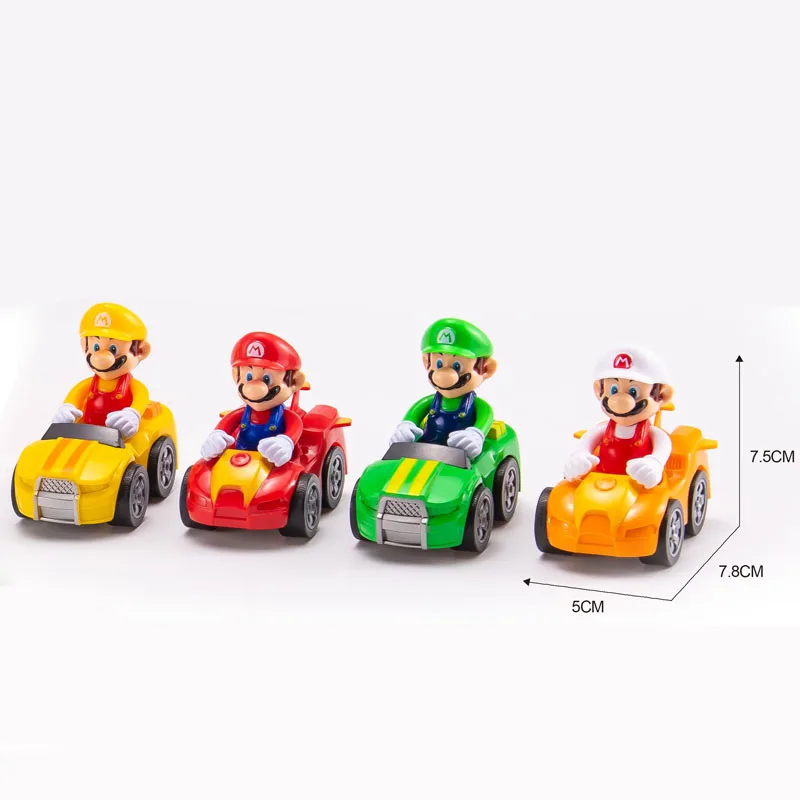 Super Mario Original Karting Model 4Pcs Set Action Figure Toys Car Mario Bros Luigi Anime Peripherals Doll Children Gifts 9 Super Mario Original Karting Model 4Pcs Set Action Figure Toys Car Mario Bros Luigi Anime Peripherals Doll Children Gifts