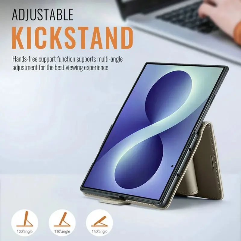 Leather Flip Wallet Case with Lanyard Strap for Foldable Phones - Shockproof Protective Cover