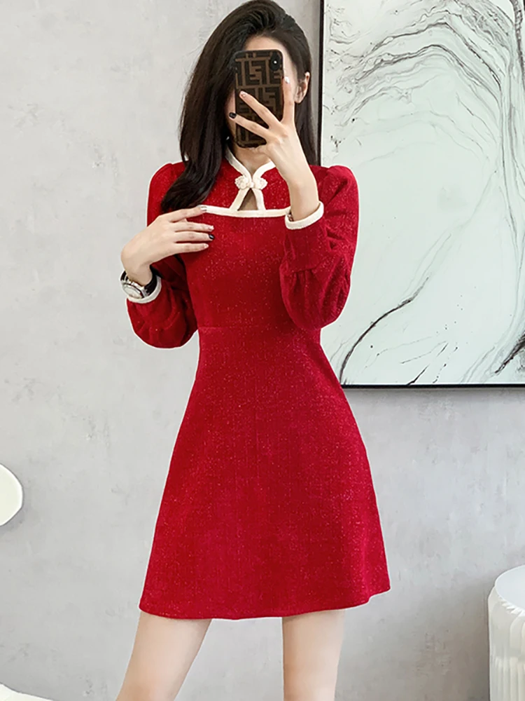 Langärmliges jerseykleid Clearance