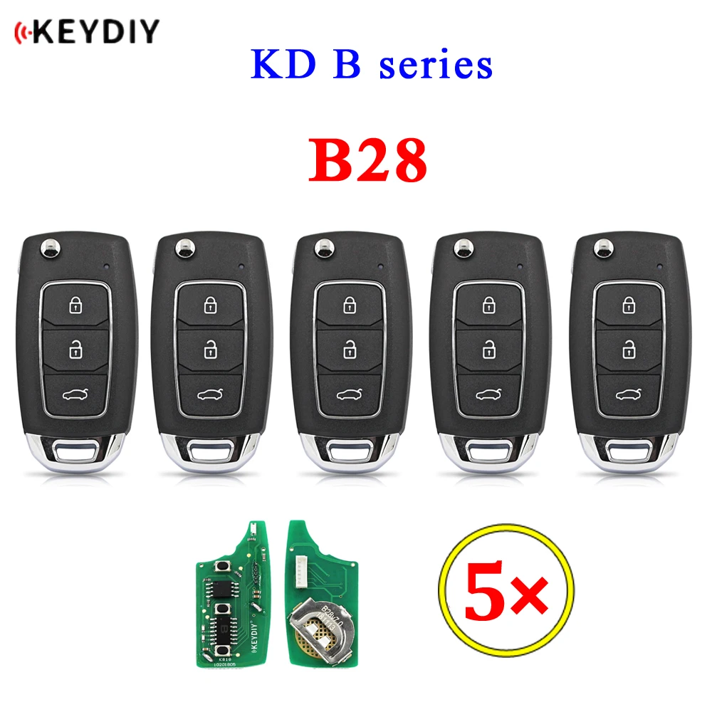 

5pcs/lot KEYDIY B series B28 3 button universal KD remote control for KD200 KD900 KD900+ URG200 KD-X2 mini KD