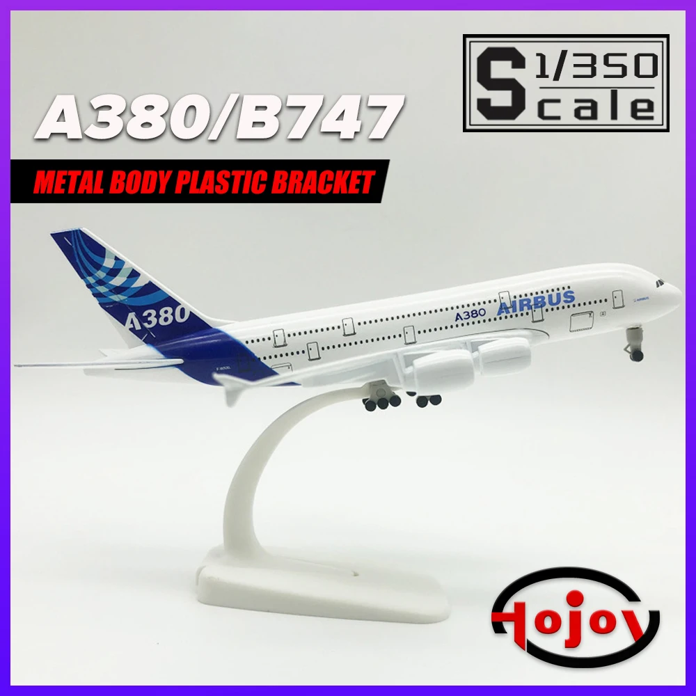 

Scale 1/350 Airbus A380 Boeing 747 Prototype 20cm Metal Diecast Airplane Plane Model Aircraft Toys Gift for Boys Kids Children