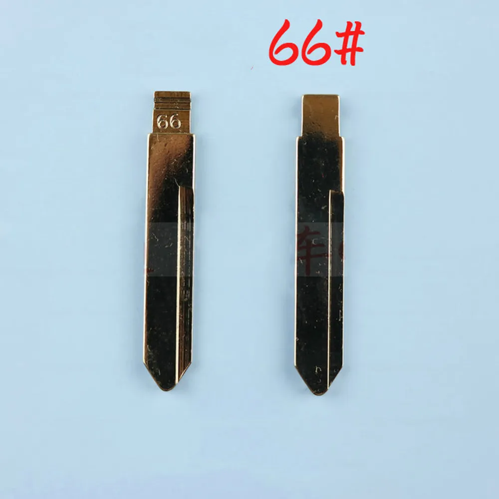 Keychannel 10PCS/LOT Car Key Blade #66 KD Key Blade Replacement Duplicate Flip Blank for BYD F6 Key Blank Locksmith Tool keychannel 5pcs tansponder shell chip case for peugeot 5008 citroen renault with hu83 key blade spare car key locksmith tool