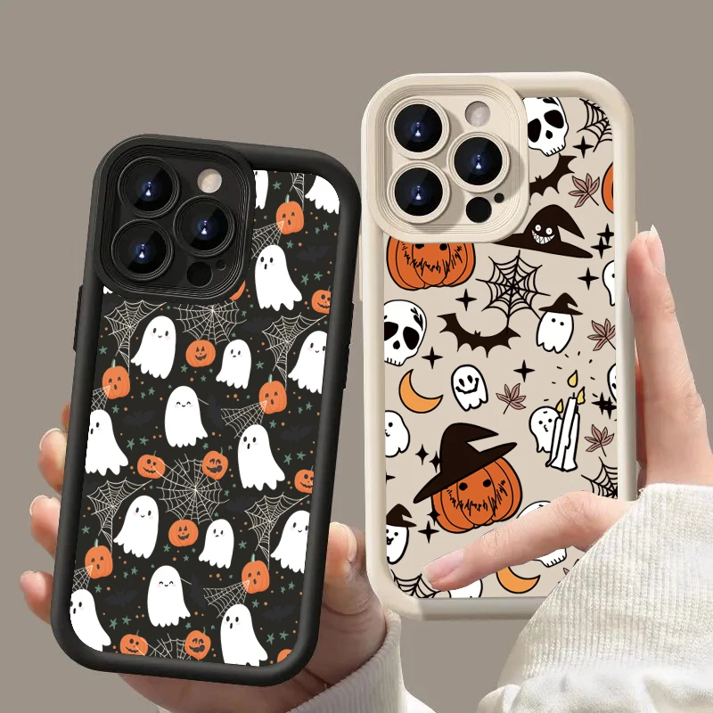 Spooky Halloween Pumpkin Ghost Soft Phone Case Cover