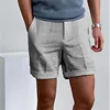 Men Summer Cotton Linen Shorts Breathable Running Gym Shorts Sport Basketball Shorts Beach Sweatpants Man Clothing Streetwear 5