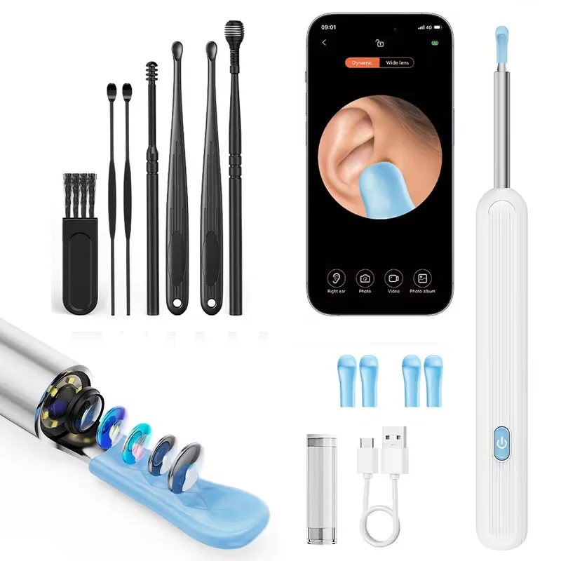 Smart Ear Wax Removal Kit With Camera And Led Light Cleaner_voghion.com