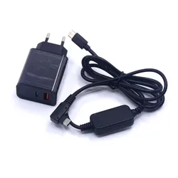 PD Charger USB-C to DC Cable AC-PW10AM for Sony Handycam NEX-VG10 VG10 NEX-FS700 Alpha SLT-A58 A99 A57 A77 A10 Camera