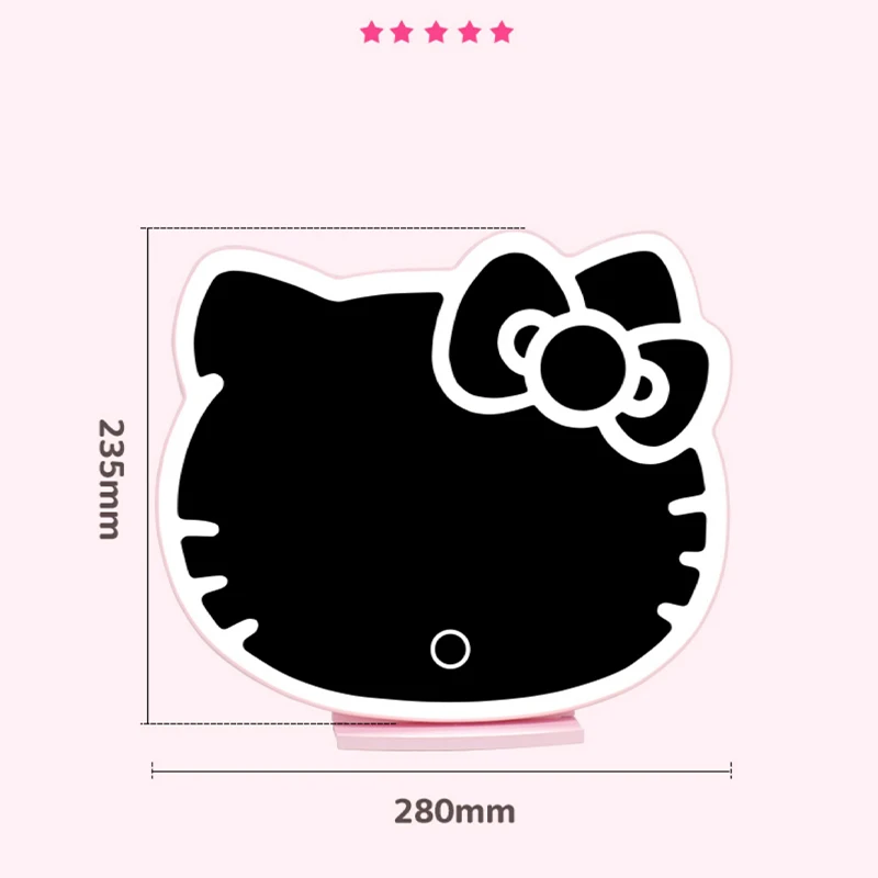 Kawaii Sanrio Hello Kitty Spiegel Anime Figuur Led Desktop Versieren  Spiegel Usb/Batterij Aangedreven Door Meisje Verjaardagscadeau