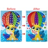 DIY Colorful Dot Mosaic Puzzle Stickers Cartoon Animal Primary Learning Creative Educational Toys For Children Kids Games Gift 4