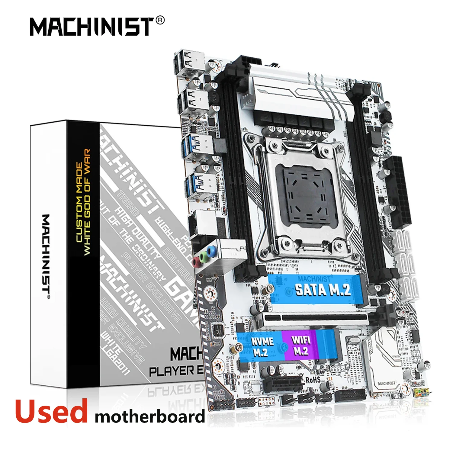 MACHINIST-LGA2011-3 de placa base usada X99, compatible con procesador de CPU de la serie Xeon V3 v4, DDR4 memoria RAM, NVME M.2 SSD SATA 3,0, WIFI k9
