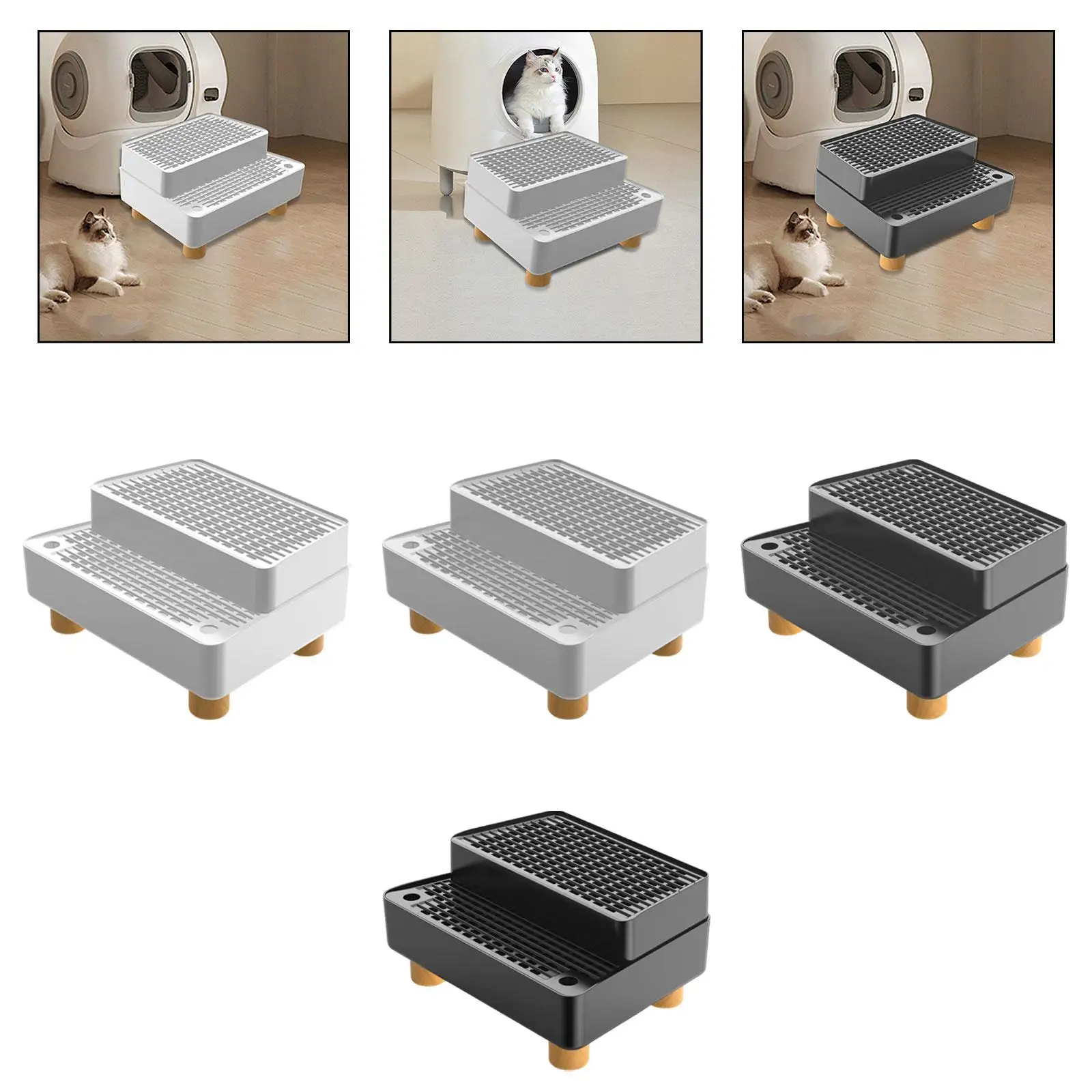 Cat Litter Step Ramp Leakproof Footboard Double Layer Non Slip Removable Pad for Cat Condo and Litter Box for Cats Cat Litter Step Ramp Leakproof Footboard Double Layer Non Slip Removable Pad for Cat Condo and Litter Box for Cats