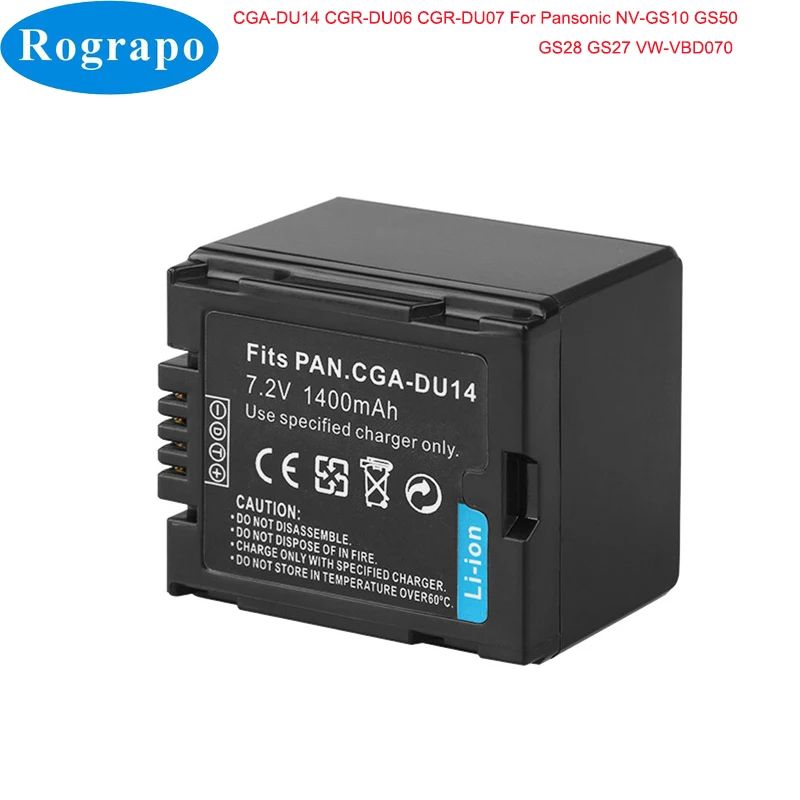 Battery Cga Du07 Panasonic Cgr Du06 Panasonic Nv Gs500 Battery New
