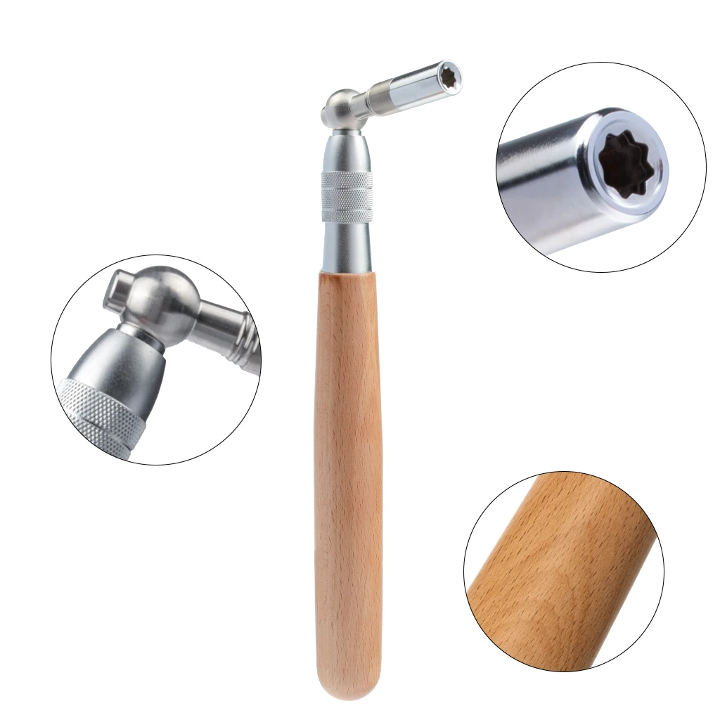 NAOMI professional piano tuning hammer wrench tool octagon core stainless steel hammer solid wood handle piano tuning tool #1102