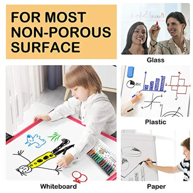 Magnetic Whiteboard Markers, 20 Pieces Fine Tip and Eraser, Dry Erase Whiteboard Markers, for Writing on Whiteboards, Weekly Pl