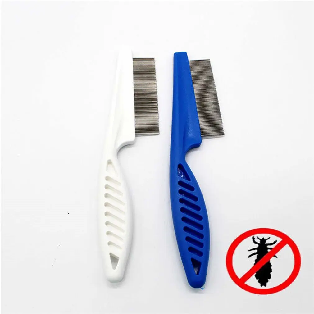 

Pet Hair Comb for Dog Cats Grooming Flea Comb Remove Loose Hairs And Flea Stainless Steel Teeth Nonslip Handle