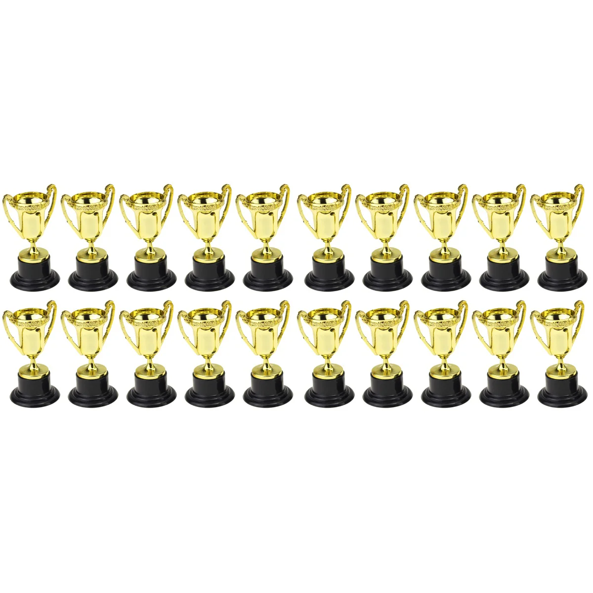 

20 PCS Mini Plastic Gold Cups Trophies for Party Children Early Learning Toys Prizes