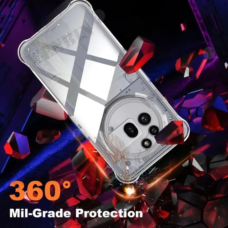Transparent Shockproof TPU Protective Case with Reinforced Corners
