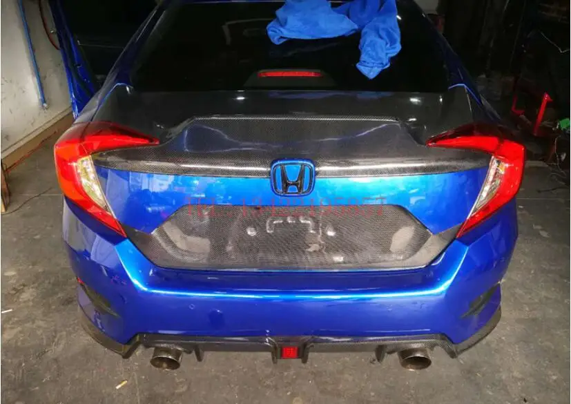 

Carbon Fiber For Honda Civic 10th Sedan 2016 2017 2018 2019 2020 Carbon Fiber Rear Bumper Trunk Lid Tail Gate Cover