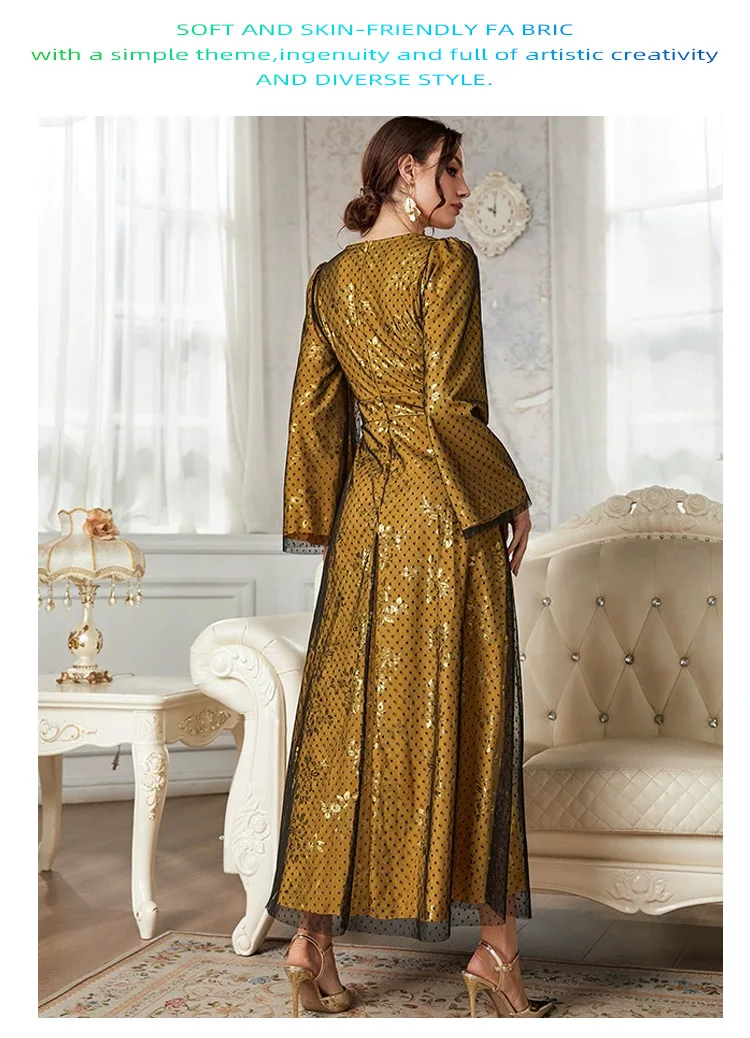 S1a54d2205149406cb08d8df1332c66b5N Mesh Party Dress Women Abaya Kimono Khimar Print Dresses Kaftan Kebaya Ramadan Hijab Abayas Dubai Long Robe Eid Islam Clothing Mallzona