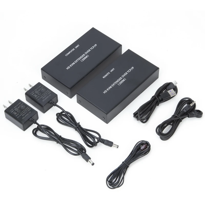RJ45 CAT5e CAT6 ̴ Ʈũ ̺  200M HDMI KVM USB ͽٴ TCP/IP HDMI KVM ͽٴ ۽ű ű ȯ