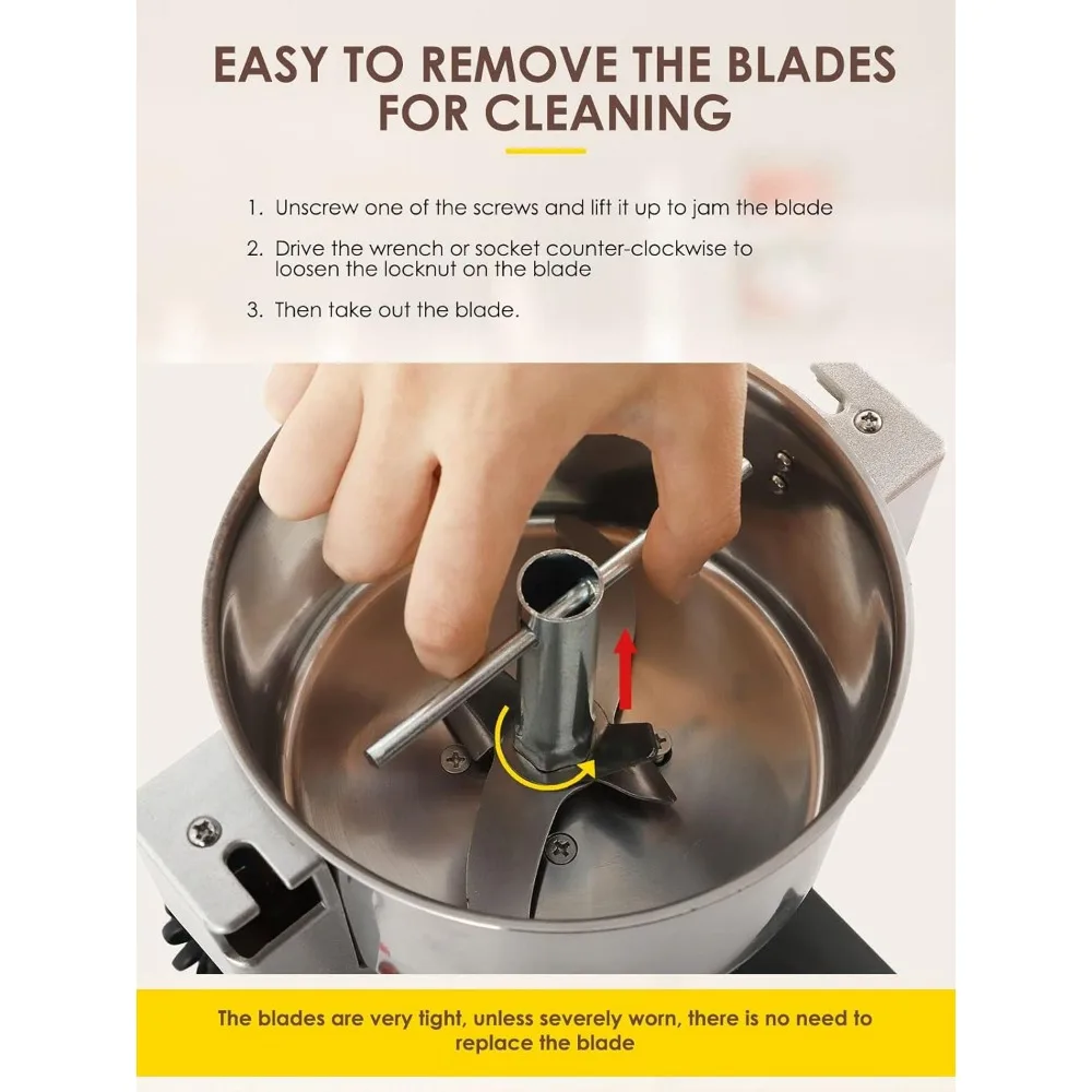 safety upgraded electric grain grinder mill high-speed dry spice herb mill grinding machine with 2400w commercial motor overloa