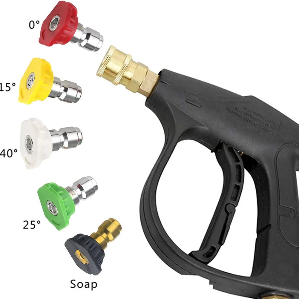 Water Gun Nozzle 5pcs 1/4inch Pressure Washer Spray Tips 3600 PSI