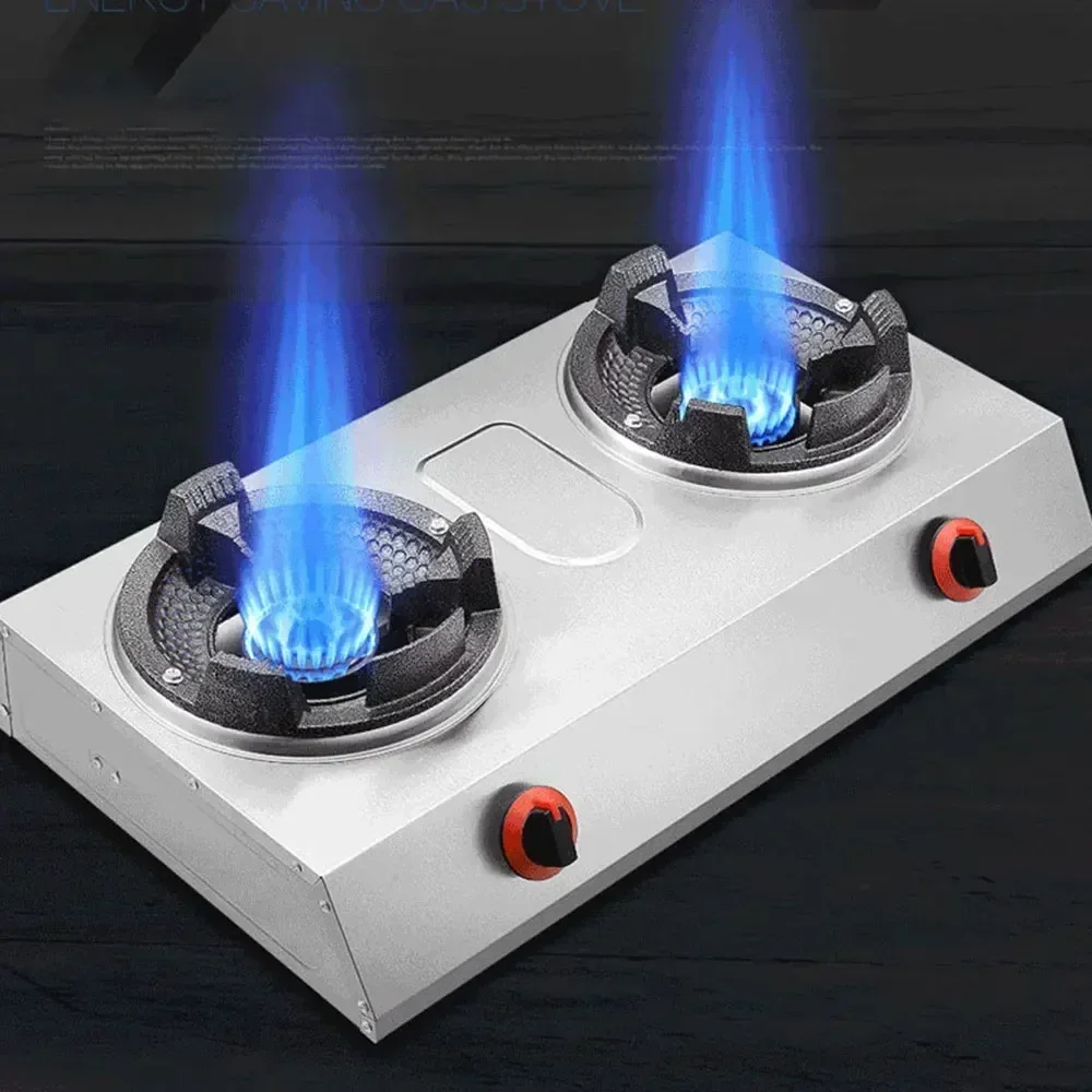 Fire Stove Commercial Gas Stove Single Home Liquefied Gas Medium High -pressure High Fire Double Stain Stainless