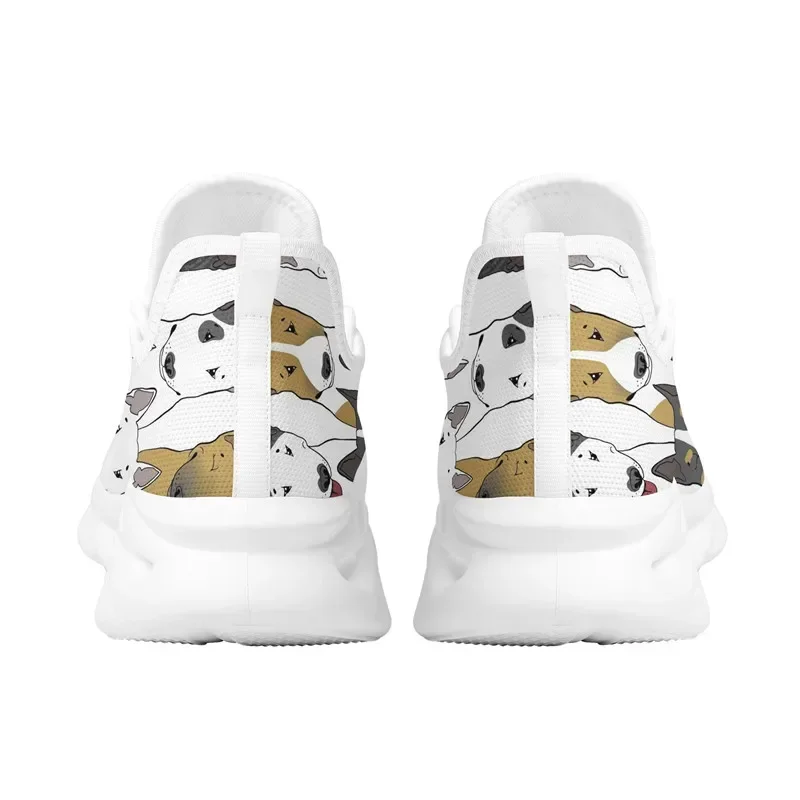Bull Terrier Dogs Print Women Shoes Summer Sneakers For Couple Casual Flats Lace-up Shoes Lightweight Drop Shipping