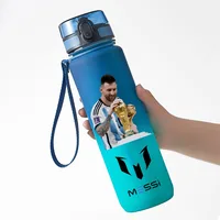 650ml Lionel Messi Blue PC Safe Portable Sports Outdoor Football Star Water Bottle Large Capacity Bottle Messi Fans Gifts 5