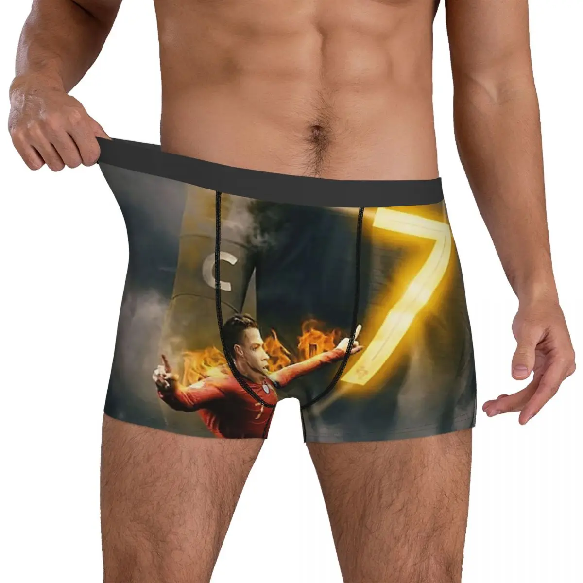 Boxer Underpants Art CR7 Wallpaper Panties Men's Ventilate