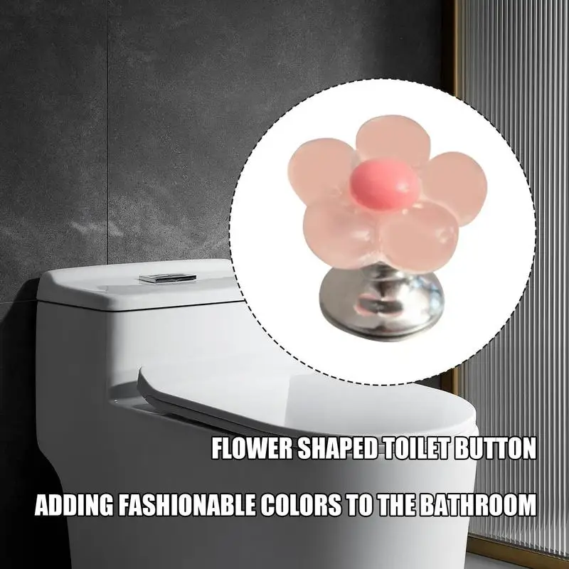 Toilet Push Button 2pcs Toilet Tank Press Flush Button Pushers Lid Handle Helper Push Flush Replacement