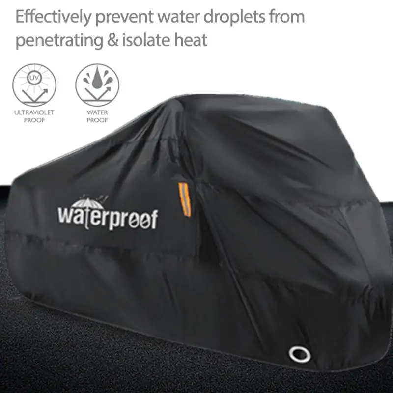Universal Outdoor Motorcycle Cover UV Dust Rain Snow Protector Motor Scooter Cover All Season Waterproof Reflective Car