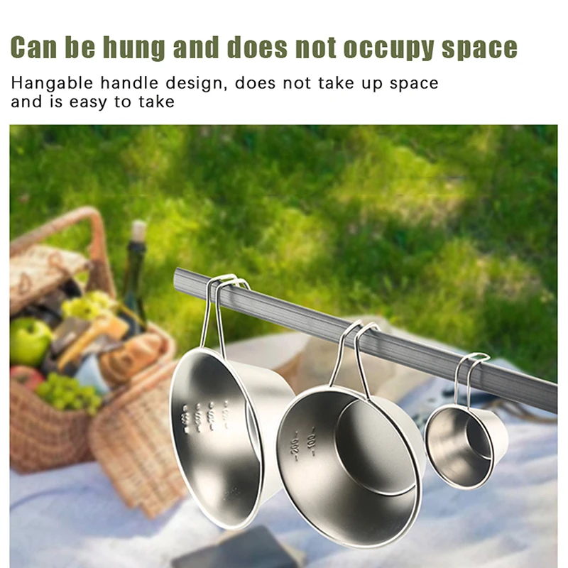 30/200/400ml 304 Stainless Steel Sierra Cup Outdoor Tableware For Camping And Picnics Stackable Hangable Soup Bowl