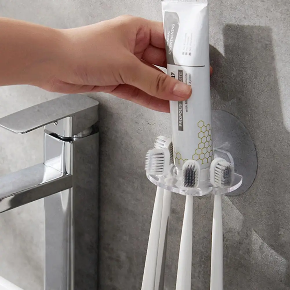 Toothbrush Holder Toothbrush Storage Holder Wall Mounted Toothpaste with Shaver Organizer Strong for Bathroom