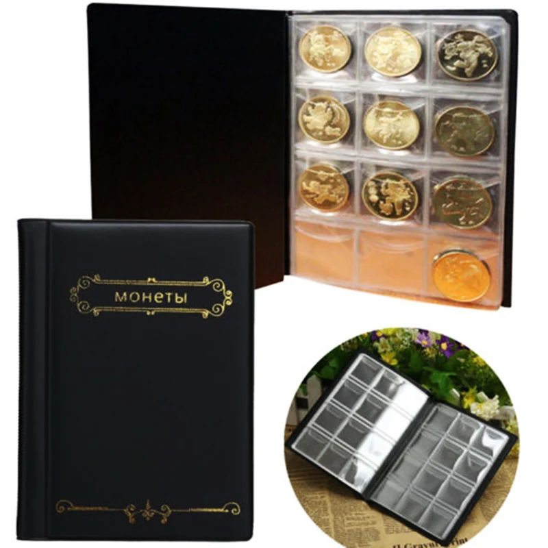 Nuovo 120 Tasche Portamonete Portamonete Penny Money Collection Book Storage