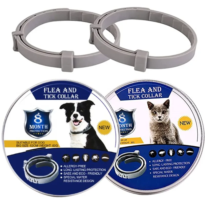 

Pet Anti-Flea Tick Collar Anti-Parasite 8 Months Protection Adjustable Dog Cat Collar Detachable Pet Repellent Accessories